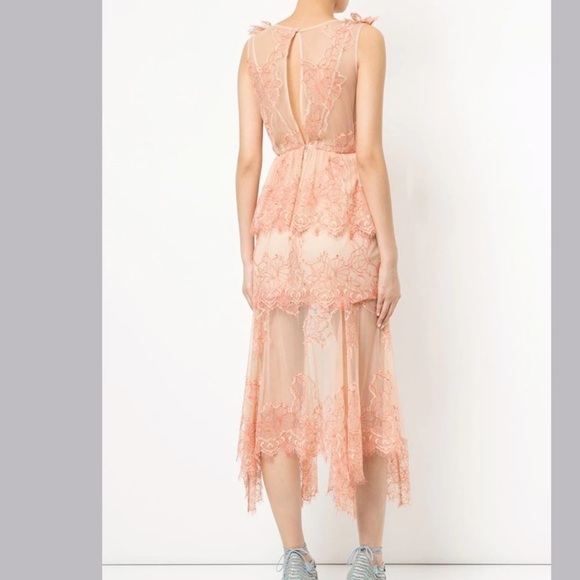 Alice Mccall Celemtine Lace Peplum Tiered Gown Pink 4 - Picture 3 of 14